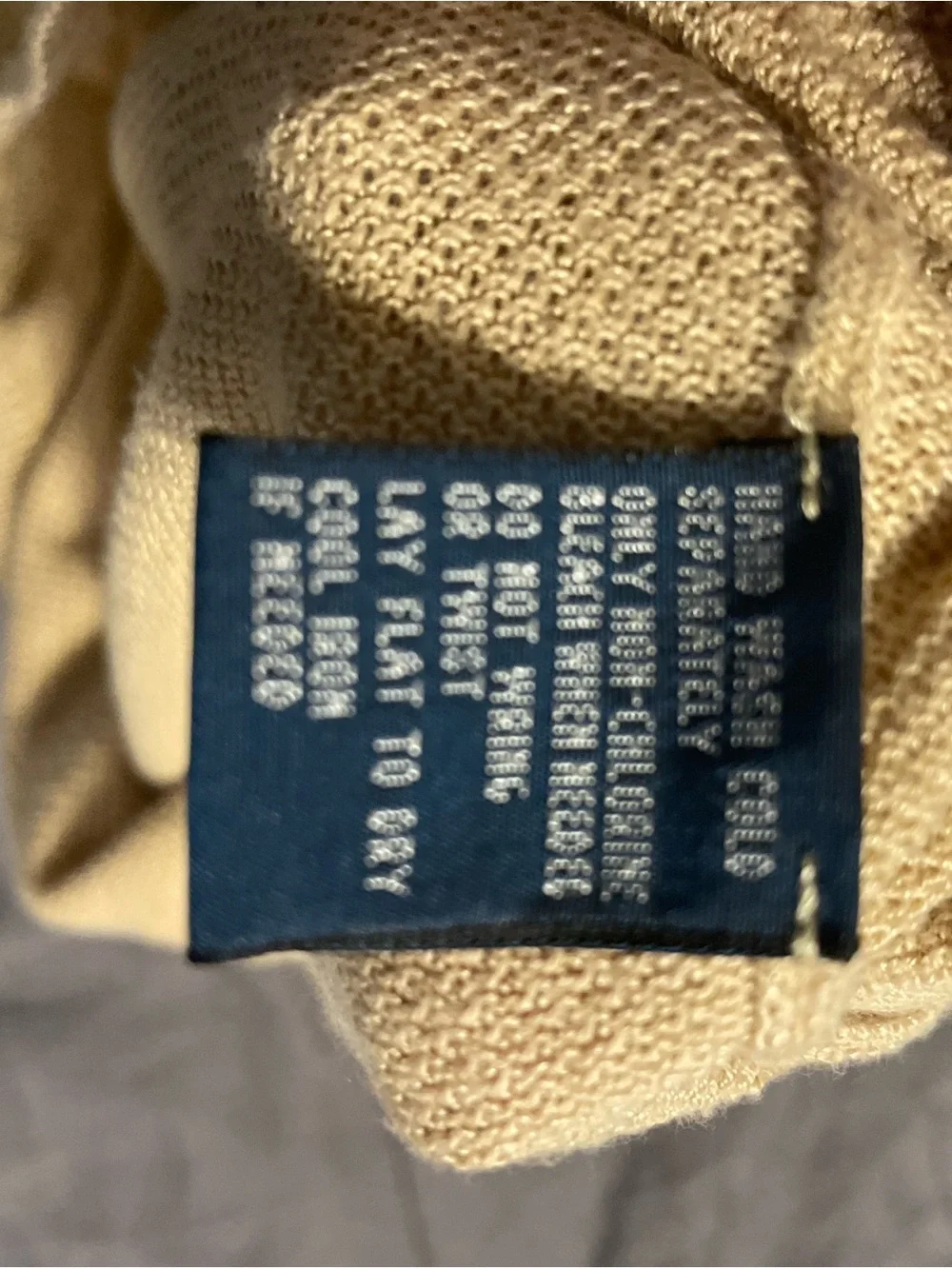 Men's Long-Sleeve Polo Sweater in Tan - 1069